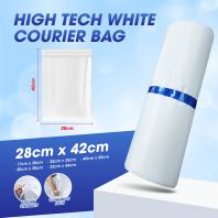 28cmx42cm | High Tech White Courier Bags