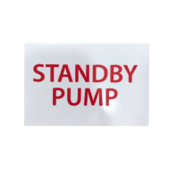 STANDBY PUMP SIGN BOARD STANDBY PUMP SIGN BOARD