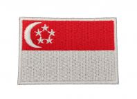 SINGAPORE FLAG PATCH Embroidered Badge 3.5cm x 6.5cm Singapura �¼��¹���������̻��� ��������