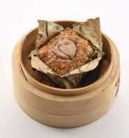LOTUS LEAF GLUTINOUS RICE WITH OTAK-OTAK