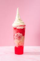 Strawberry With Nata De Coco And Ice Cream