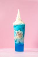 Blue Lemonade With Nata De Coco And Ice Cream