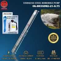 OKIYIO STAINLESS STEEL BOREHOLE PUMP 750w - 230v OKIYIO STAINLESS STEEL BOREHOLE PUMP 750w - 230v