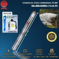 OKIYIO STAINLESS STEEL BOREHOLE PUMP 750w - 220v OKIYIO STAINLESS STEEL BOREHOLE PUMP 750w - 220v