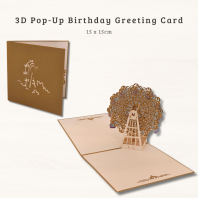 3D Pop-Up Birthday Greeting Card (Ferris Wheel Design)