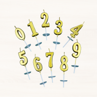 Gold Number Candles