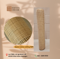 Natural Rattan Webbing   Square Weave Cane Mesh  Raw Material for Cabinets, Furniture & Interior Design