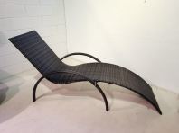 PE Sun Lounger   Outdoor Poolside & Garden Recliner Chair  Weather-Resistant Wicker Lounger