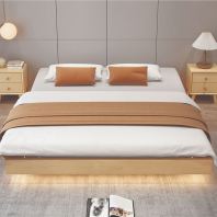 BD830 WOODEN BEDFRAME WITH SENSOR LED LIGHT (DIVAN ONLY)