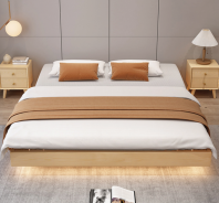 BD830 WOODEN BEDFRAME WITH SENSOR LED LIGHT (DIVAN ONLY)