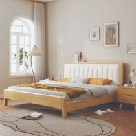 BD821 CUSHION WOODEN BEDFRAME