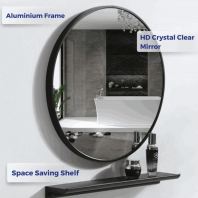 ALUMINIUM ROUNDED MIRROR 40cm/ 50cm/ 60cm