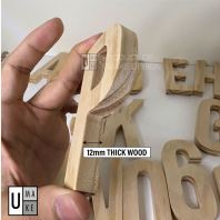 UMAKE Custom Cut Wood Letter / Wood Logo - Solidwood