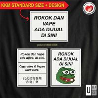 (KKM Approved Design) Signage Vape ada dijual di sini | Signage Rokok ada dijual di sini | Tanda dinding rokok dan vape ada dijual di sini cashier