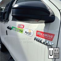[UMAKE] Magnetic E-Hailing Car Sticker (Outdoor Waterproof) - Grab / Lalamove / InDrive / AirAsia / MyCar Magnet