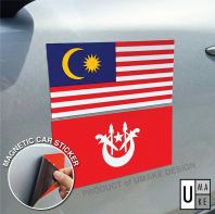 Magnetic Car Sticker Malaysia Flag | Bendera Negeri Pelekat Kereta Magnet | Waterproof UV Jalur Gemilang
