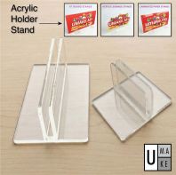 Clear Acrylic Sign Holder Stand | Transparent Display Stand Pemegang Papan Tanda Akrilik | Table Top Menu Holder