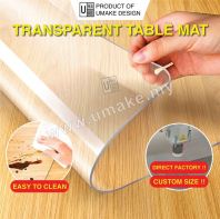 Custom Cut PVC Table Mat Supplier | 2mm Clear Foldable Table Protector, Bulk Made-to-Measure (Alas Meja Plastik, Factory Direct)