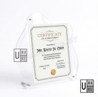 Acrylic Certificate & Photo Frame Supplier | Stone-Shape Poster Display Stand A4 A5 A6, Bulk Custom (Factory Direct)