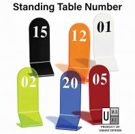Acrylic Standing Table Numbers Supplier | Restaurant Cafe Hawker Number Stand Set, Bulk Custom (Nombor Meja, Factory Direct)