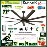Elmark DC Fan 9HE72 ORB 72 inch Remote Control Ceiling Fan 5-Speed (Silent DC Motor) 9-Aluminium blades Design Elmark DC Fan 9HE72 ORB 72 inch Remote Control Ceiling Fan 5-Speed (Silent DC Motor) 9-Aluminium blades Design