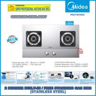 Midea Built-in Hob MGH-8216SS 72cm Stainless Steel Body Cooker Gas Hob with Safety Device 5.8kW Powerful Blue Flame Burners (Build-in / Free Standing)