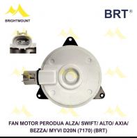 [BRT-MO-D22001] FAN MOTOR PERODUA ALZA/ SWIFT/ ALTO/ AXIA/ BEZZA/ MYVI D20N (7170) (BRT)