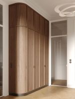 Curved Wooden Swing Door Wardrobe
