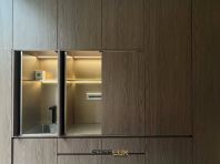 Timber Colour with Texture - Tall Cabinet Stainless Steel with Accesories