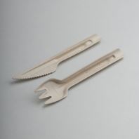 Eco-Friendly Biodegradable Fork + Knife Set