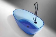 Free Standing Pure Resin Bathtub with Drainer | LD-3625