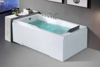 Anti-Hair Absorption Acrylic Whirlpool Bathtub c/w Waterfall & Built-in Mixer | LD-JZ3104L