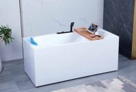Anti-Hair Absorption Acrylic Whirlpool Bathtub c/w Built-in Mixer | LD-JZ1127L