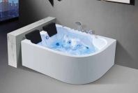 Anti-Hair Absorption Acrylic Whirlpool Bathtub c/w Waterfall & Built-in Mixer | LD-JZ1143