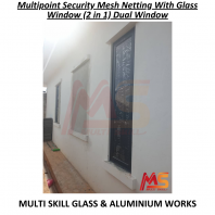 Multipoint Security Mesh Netting With Glass Window (2 in 1) Dual Window Multipoint Security Mesh Netting With Glass Window (2 in 1) Dual Window
