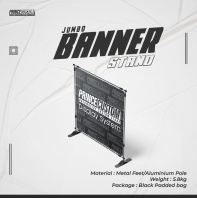 Jumbo Banner with Metal Feet and Aluminum Pole Stand