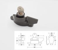 Crescent Lock with Key # WS-DKA005