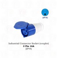 Industrial Connector Socket / Coupler 3 Pin 16A IP44