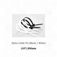 Nylon Cable Tie (Black / White) 10" 250mm