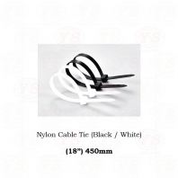 Nylon Cable Tie (Black / White) 18" 450mm