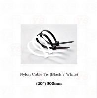 Nylon Cable Tie (Black / White) 20" 500mm