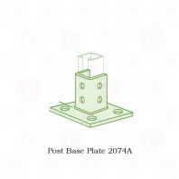Unistrut Channel Post Base Plate 2074A Unistrut Channel Post Base Plate 2074A
