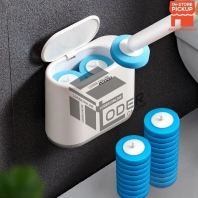 LODER Ecoco Wall-Mounted Disposable Toilet Brush Set 360