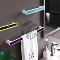 LODER ECOCO Towel Rack Free Punch Toilet Simple Bathroom Creative Bath Towel Rack Wall Hanging Decoration Shelf Wall-Mount