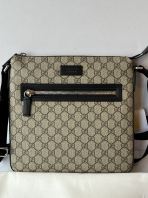 Gucci Supreme Messenger Crossbody Bag Beige in Canvas