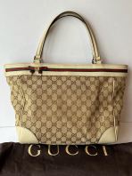 Gucci GG Canvas Mayfair Bow Tote Bag