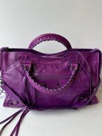 Balenciaga Leather Classic City Medium - Purple