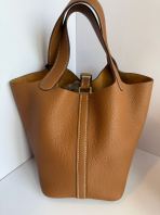 HERMES PICOTIN 18 LEATHER TOTE BAG