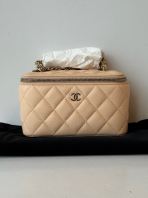 CHANEL Vanity Case Chain Shoulder Bag Lambskin