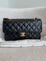 Chanel Small Black Caviar Classic Flap GHW Black 2018